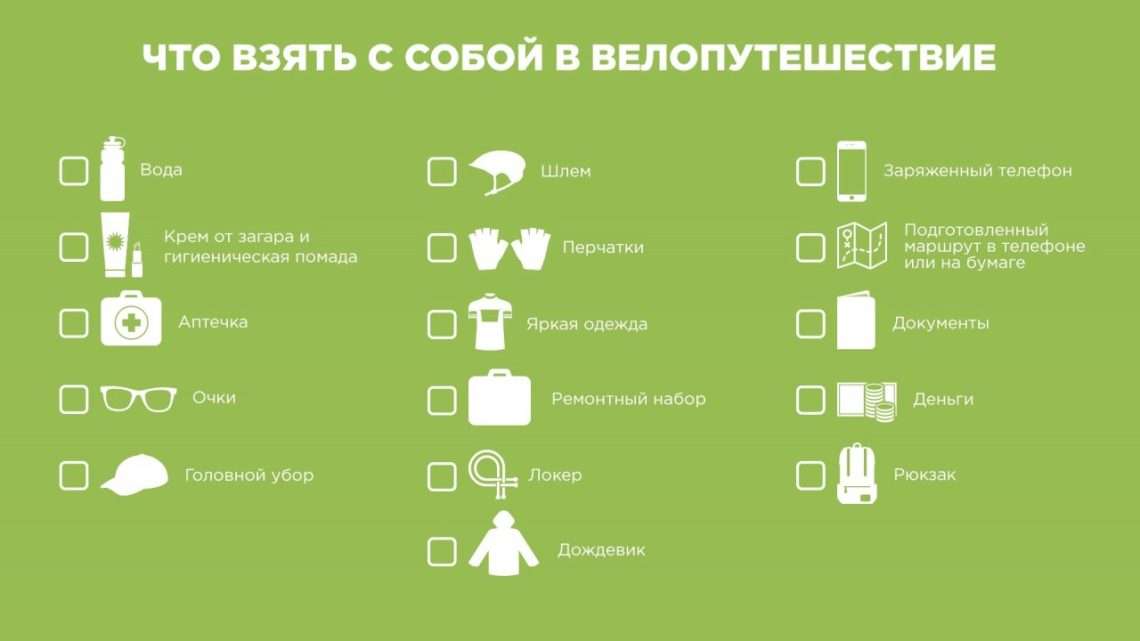 Что взять с собой в велопоход Необходимый минимум